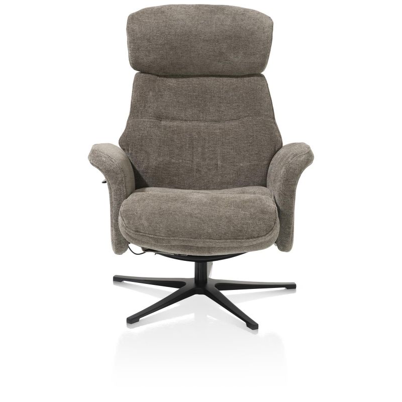 Lazaro, fauteuil + pouf - tissu Livigno