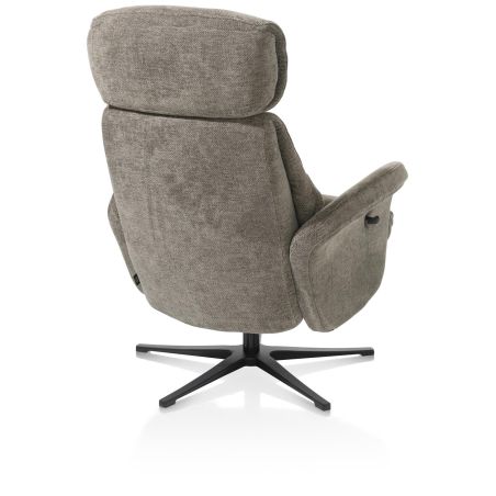 Lazaro, fauteuil + pouf - tissu Livigno