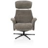 Lazaro, fauteuil + pouf - tissu Livigno