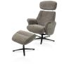 Lazaro, fauteuil + pouf - tissu Livigno