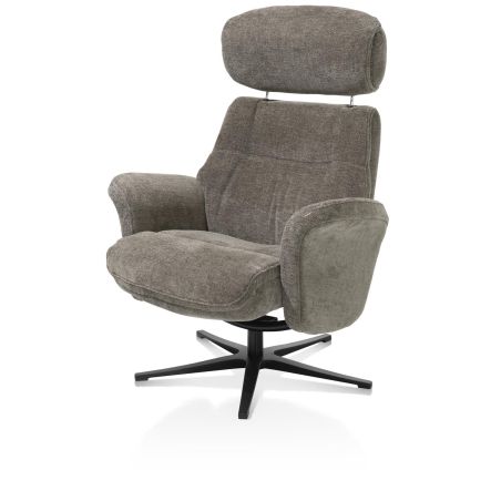 Lazaro, fauteuil + pouf - tissu Livigno