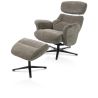 Lazaro, fauteuil + pouf - tissu Livigno