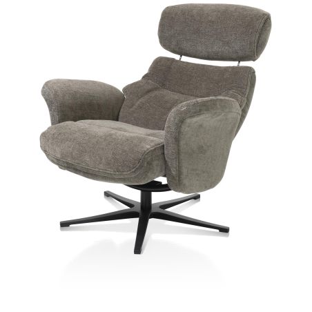 Lazaro, fauteuil + pouf - tissu Livigno