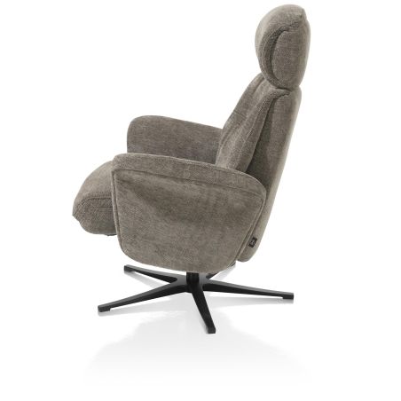 Lazaro, fauteuil + pouf - tissu Livigno