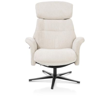 Lazaro, fauteuil + pouf - tissu Livigno
