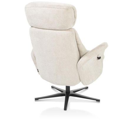 Lazaro, fauteuil + pouf - tissu Livigno