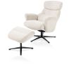 Lazaro, fauteuil + pouf - tissu Livigno