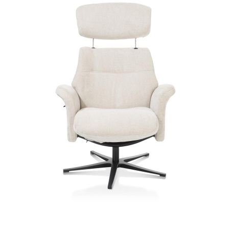 Lazaro, fauteuil + pouf - tissu Livigno
