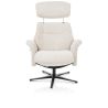 Lazaro, fauteuil + pouf - tissu Livigno
