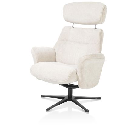 Lazaro, fauteuil + pouf - tissu Livigno