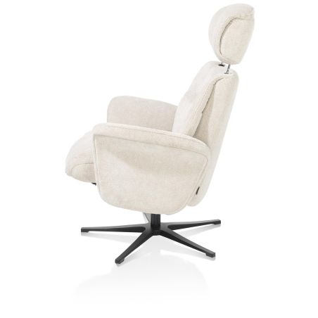 Lazaro, fauteuil + pouf - tissu Livigno