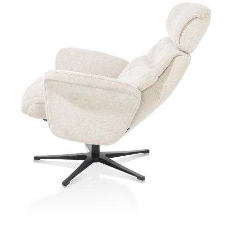 Lazaro, fauteuil + pouf - tissu Livigno