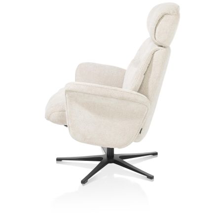 Lazaro, fauteuil + pouf - tissu Livigno
