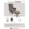 Lazaro, fauteuil + pouf - tissu Livigno - Henders and Hazel