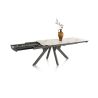 Vegas, table a rallonge 170 (+ 60) x 100 cm - ceramique projetee sur verre - Henders and Hazel