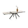 Vegas, table a rallonge 170 (+ 60) x 100 cm - ceramique projetee sur verre - Henders and Hazel