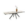 Vegas, table a rallonge 170 (+ 60) x 100 cm - ceramique projetee sur verre - Henders and Hazel