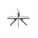 Vegas, table a rallonge 200 (+ 80) x 100 cm - ceramique projetee sur verre - Henders and Hazel