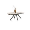 Vegas, table a rallonge 200 (+ 80) x 100 cm - ceramique projetee sur verre - Henders and Hazel