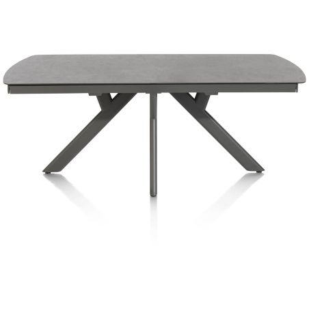 Vegas, table a rallonge 200 (+ 80) x 100 cm - ceramique projetee sur verre - Henders and Hazel
