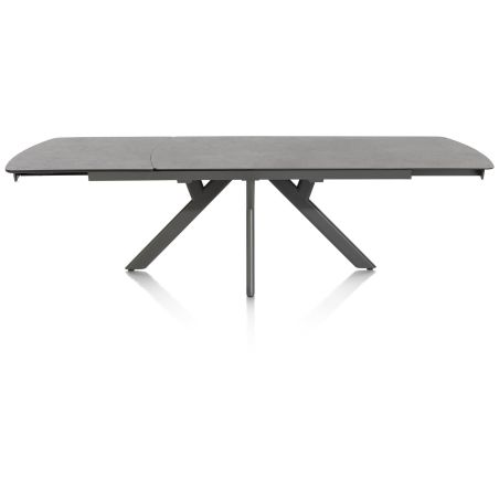 Vegas, table a rallonge 200 (+ 80) x 100 cm - ceramique projetee sur verre - Henders and Hazel