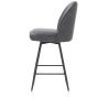 Leo, chaise de bar - pietement rough off black (ROB) - pivotante - tissu Pala
