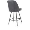 Leo, chaise de bar - pietement rough off black (ROB) - pivotante - tissu Pala