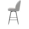 Leo, chaise de bar - pietement rough off black (ROB) - pivotante - tissu Pala