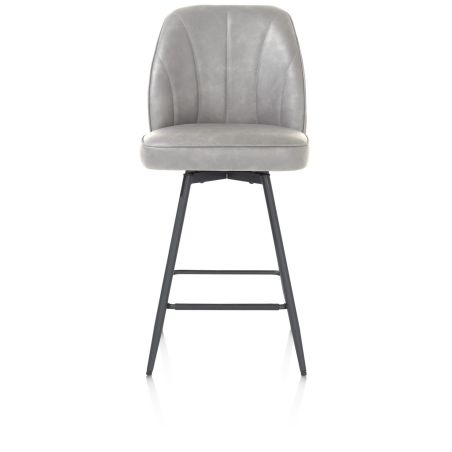 Leo, chaise de bar - pietement rough off black (ROB) - pivotante - tissu Pala