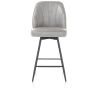 Leo, chaise de bar - pietement rough off black (ROB) - pivotante - tissu Pala