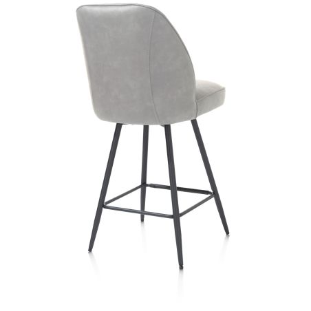 Leo, chaise de bar - pietement rough off black (ROB) - pivotante - tissu Pala
