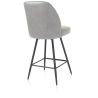 Leo, chaise de bar - pietement rough off black (ROB) - pivotante - tissu Pala