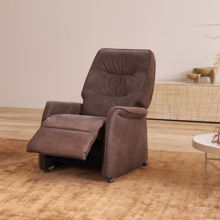 Fauteuil relax électrique H 106 cm en tissu QUARTETT 9457 avec lift de la marque HIMOLLA