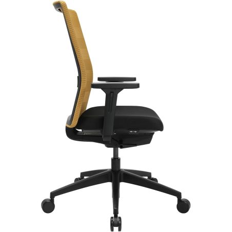 Chaise de Bureau TRAVIS noir et ocre
