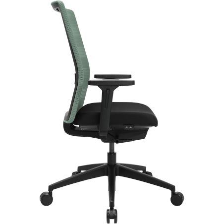Chaise de Bureau TRAVIS noir et menthe