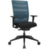 Chaise de Bureau TRAVIS noir et bleu petrol