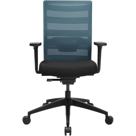 Chaise de Bureau TRAVIS noir et bleu petrol