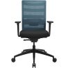 Chaise de Bureau TRAVIS noir et bleu petrol