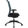 Chaise de Bureau TRAVIS noir et bleu petrol