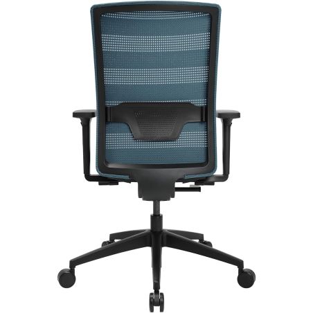 Chaise de Bureau TRAVIS noir et bleu petrol