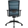 Chaise de Bureau TRAVIS noir et bleu petrol