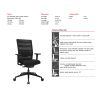 Chaise de Bureau TRAVIS noir et blanc