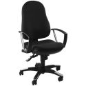 Chaise de Bureau HARPER noir avec accoudoirs
