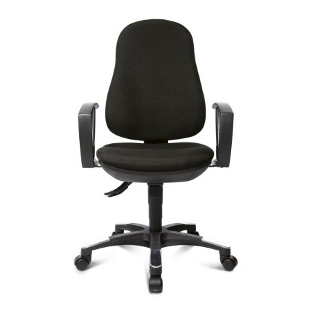 Chaise de Bureau HARPER noir avec accoudoirs