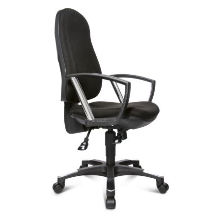 Chaise de Bureau HARPER noir avec accoudoirs