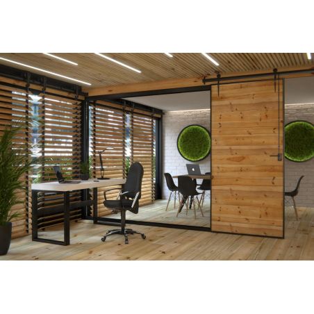 Chaise de Bureau HARPER noir avec accoudoirs
