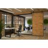 Chaise de Bureau HARPER noir avec accoudoirs