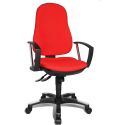 Chaise de Bureau HARPER rouge avec accoudoirs