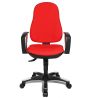 Chaise de Bureau HARPER rouge avec accoudoirs