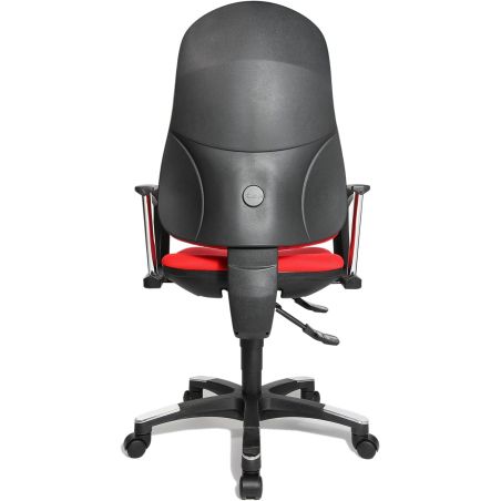 Chaise de Bureau HARPER rouge avec accoudoirs